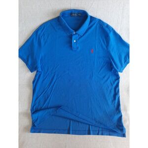 Polo Ralph Lauren Men's Royal Blue Polo Shirt XXL Embroidered small Pony Cotton